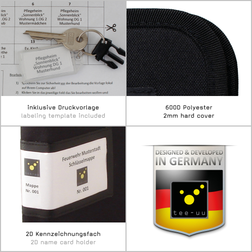 KEYFRIEND Schl�sselmappe f�r 10 Schl�ssel