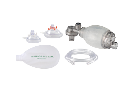 AERObag� – Beatmungsbeutel-Set SEBS mit 2 Masken, Reservoir und Zuleitung